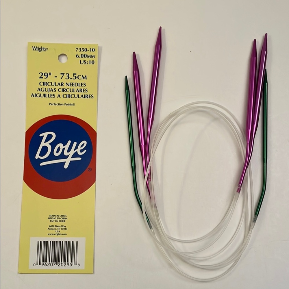 Circular Knitting Needles - Pink and Green